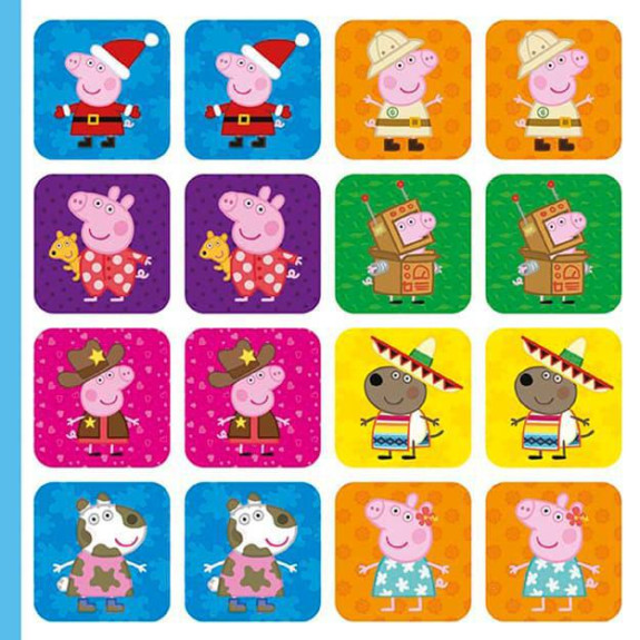 Pexeso v sešitu Prasátko Peppa