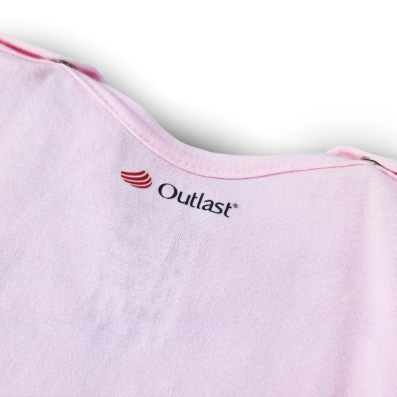 Body šaty tenké s krátkým rukávem Outlast® růžové baby/kytky Little Angel