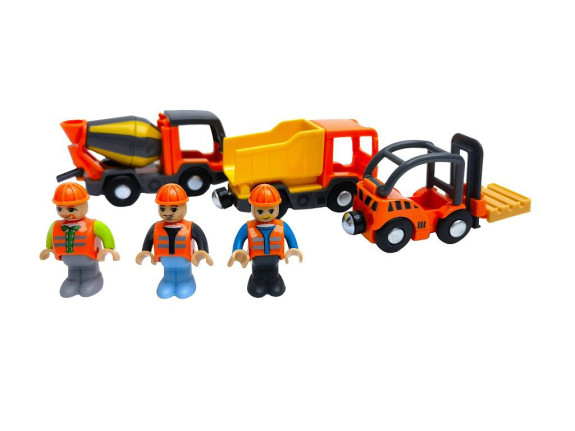 Sada stavebních vozidel s figurkami 2Kids Toys