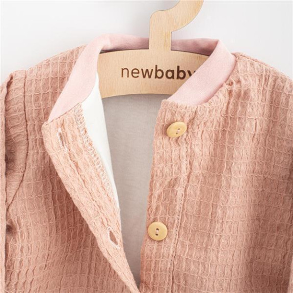 Kojenecký mušelínový kabátek New Baby Comfort clothes růžová