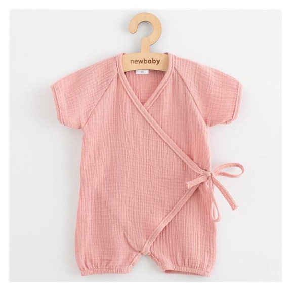 Kojenecký letní mušelínový overal New Baby pink