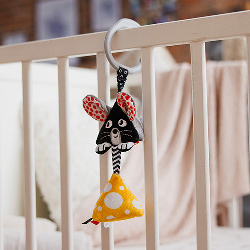 Závěsná kontrastní hračka Mouse Baby Ono