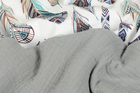 Mušelínová osuška s kapucí Design 85 x 85 cm Babymatex
