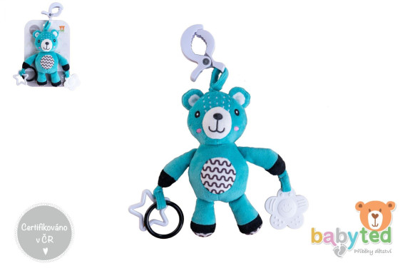 Chrastítko plyš 30 cm závěs na postýlku/kočárek 0 m+ babyted