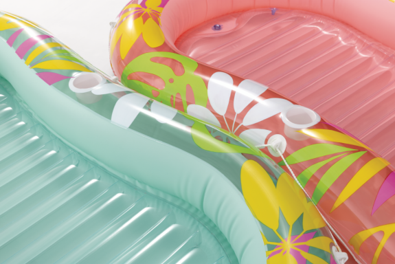 Nafukovací lehátko s polštářkem Tropical Oasis