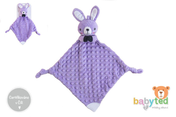 Usínáček babyted kousátko, chrastítko plyš 25x25 cm 0 m+