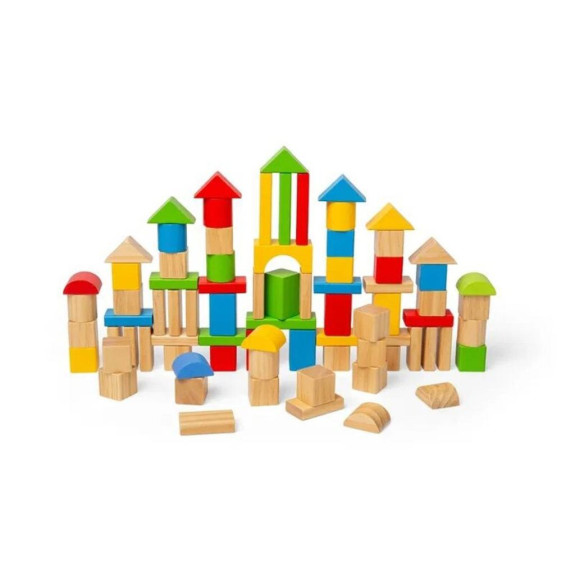 První dřevěné kostky a vkládačka v bubínku Bigjigs Toys
