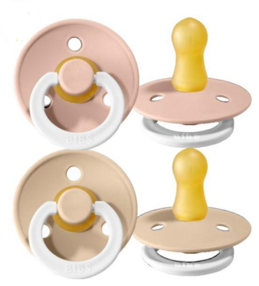 Dudlíky kaučuk 2 ks 0-6 měsíců Colour Bibs