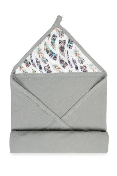 Mušelínová osuška s kapucí Design 85 x 85 cm Babymatex