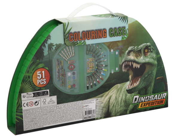 Malovací kufřík půlkruhový Dino Craft Creative