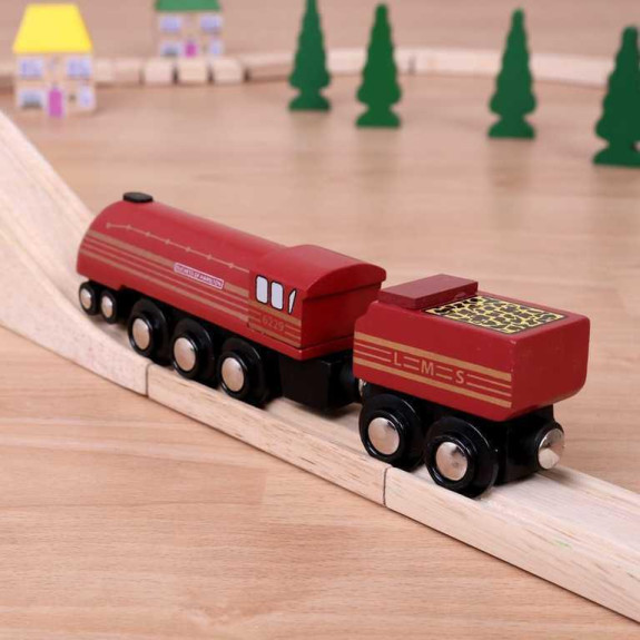 Replika lokomotivy Duchess of Hamilton + 3 koleje Bigjigs Rail