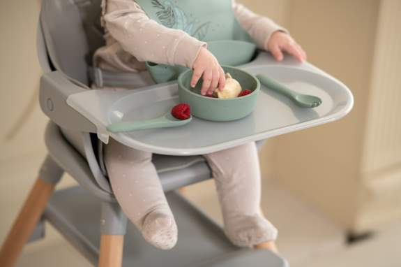 Jídelní sada 5-dílná Platinum Silicone KikkaBoo