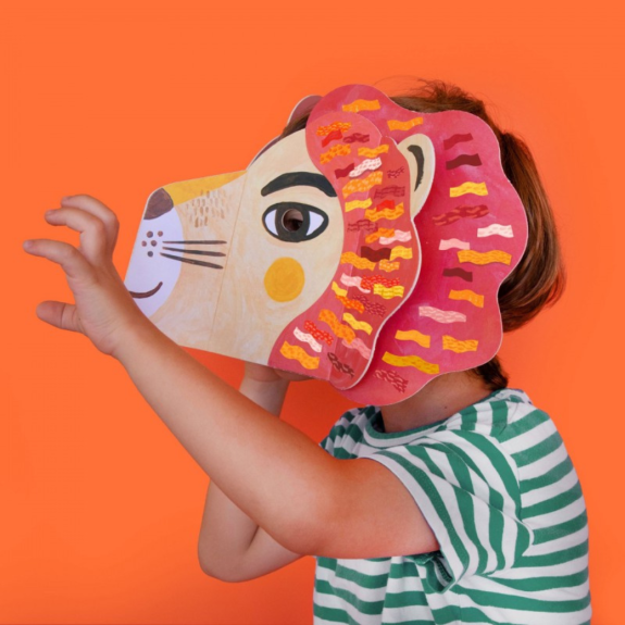 Maska se samolepkami Be wild! Lion Londji