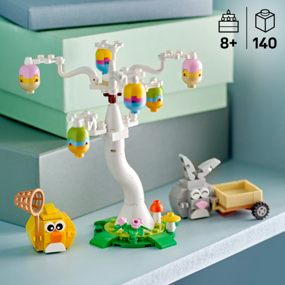 Velikonoční zajíček, kuřátko a sběr vajíček Lego