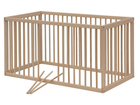 Dětská postýlka Scarlett Kombi s vyndavacími příčkami buk - přírodní 120 x 60 cm