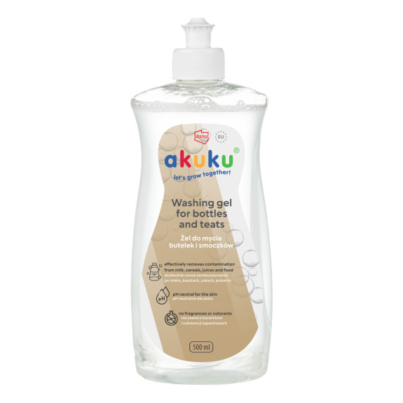 Mycí gel na láhve a savičky 500 ml Akuku