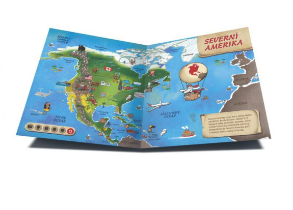 Interaktivní mluvící kniha Kouzelné čtení Atlas světa