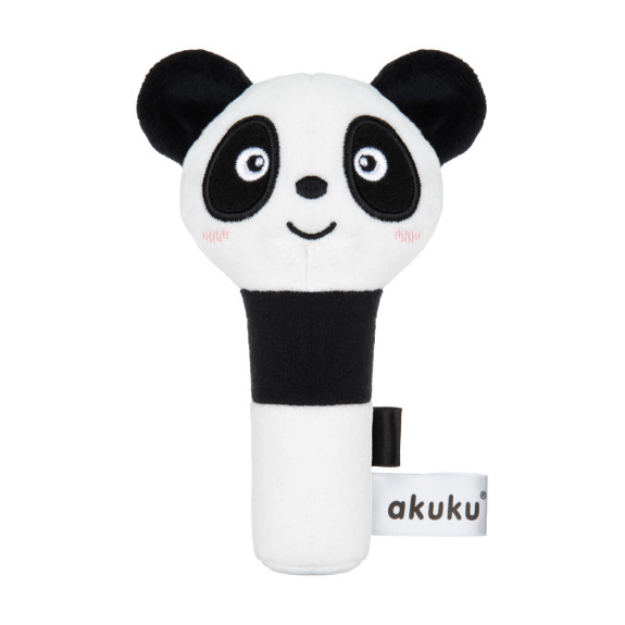 Plyšové pískátko panda černobílá Akuku