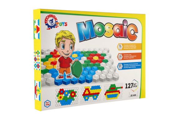 Mozaika klobouček 2,5 cm hladká 127 ks