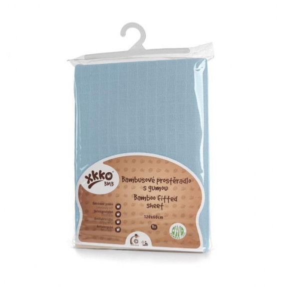 Bambusové prostěradlo s gumou XKKO BMB 120x60