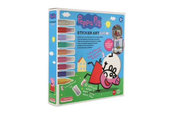 Okenní samolepky a omalovánky Peppa Pig s barvami