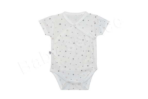 Zavinovací kojenecké body krátký rukáv mušelín Hvězdičky Baby Service