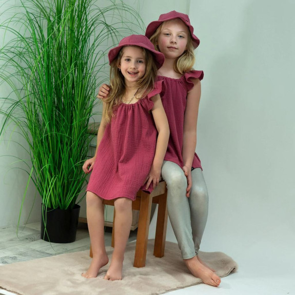 Dívčí mušelínové šaty Ruby red Esito