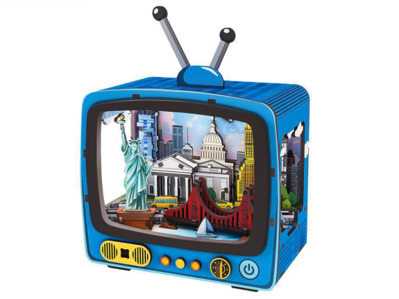 Dřevěný New York 78 ks se světlem Woodworks