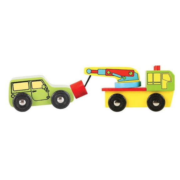 Dřevěné autodráhy sada aut Bigjigs Rail