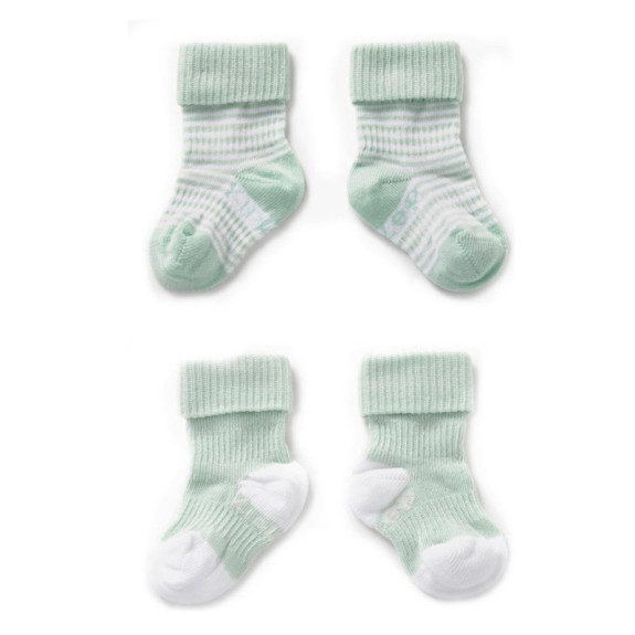 Dětské ponožky Stay-on-Socks Mint Stripes vel. 6-12 m 2 páry