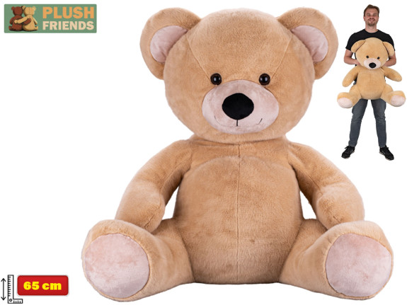 Medvěd plyšový 65 cm béžový sedící Plush Friends 0 m+