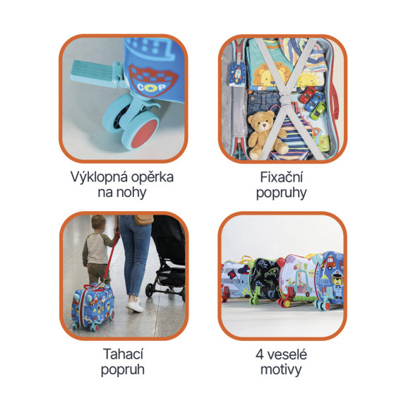 Dětský kufřík na kolečkách Pack & Ride Zopa