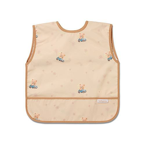 Nepromokavá zástěrka – bryndák Bear béžový BabyOno