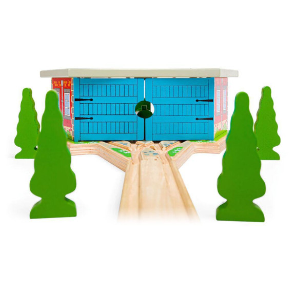 Trojité depo s vraty Bigjigs Rail