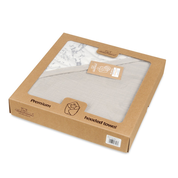 Mušelínová osuška s kapucí Design 85 x 85 cm Babymatex