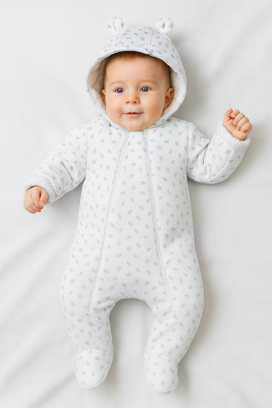 Zimní kombinéza s kapucí podšítá wellsoft lístečky Baby Service