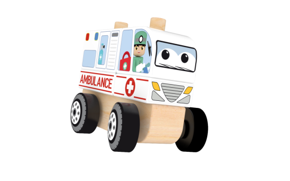 Skládací dřevěné auto ambulance J'adore