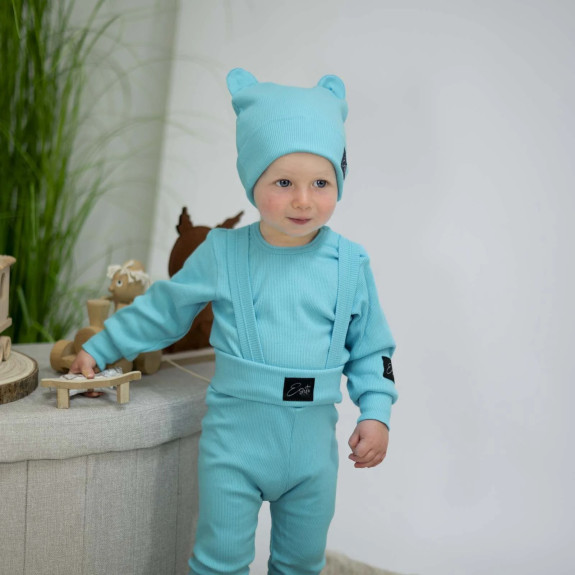 Rostoucí body žebrované Turquoise - tyrkysová Esito