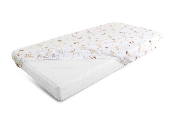 Bavlněné prostěradlo s gumou a potiskem 70 x 140 cm Babymatex