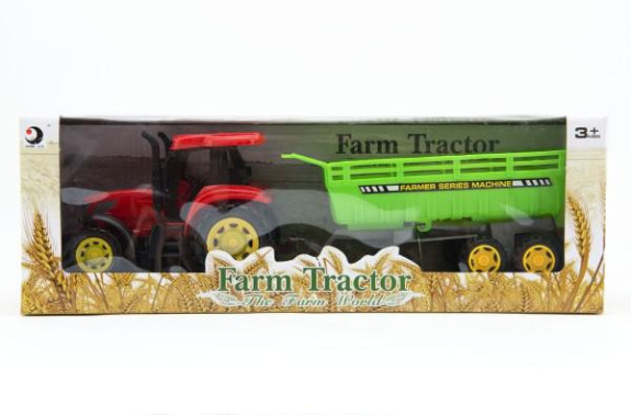 Traktor s vlekem plast 35cm na setrvačník