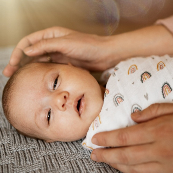 Přikrývka bambusová mušelínová 2 ks 120 x 120 cm Misty Petite&Mars