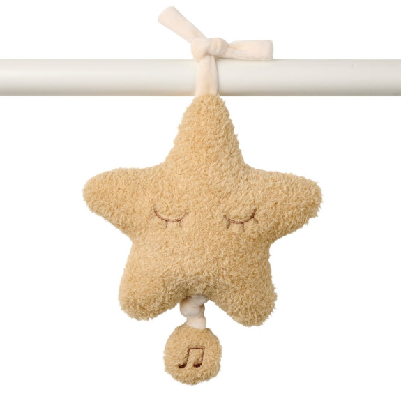 Hračka hudební Teddy hvězdička Nattou 25 cm, 0 m+