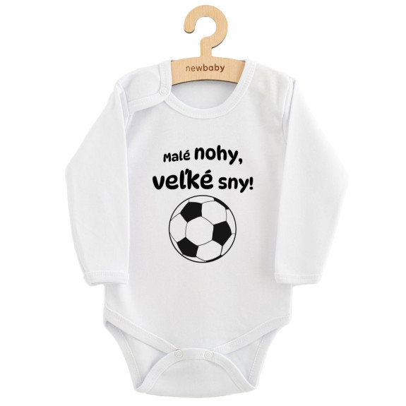 Dětské body s potiskem New Baby Malé nohy, veľké sny!
