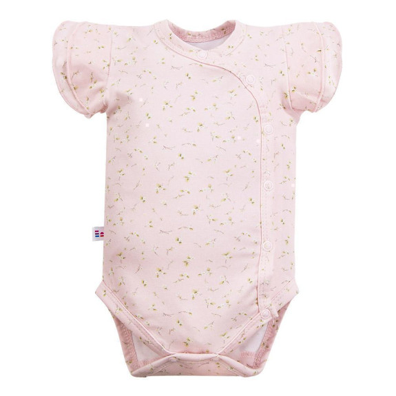 Kojenecké zavinovací body krátký rukáv Meadow květinky růžové Eevi