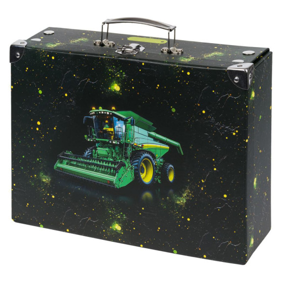 Skládací školní kufřík Traktor s kováním Baagl