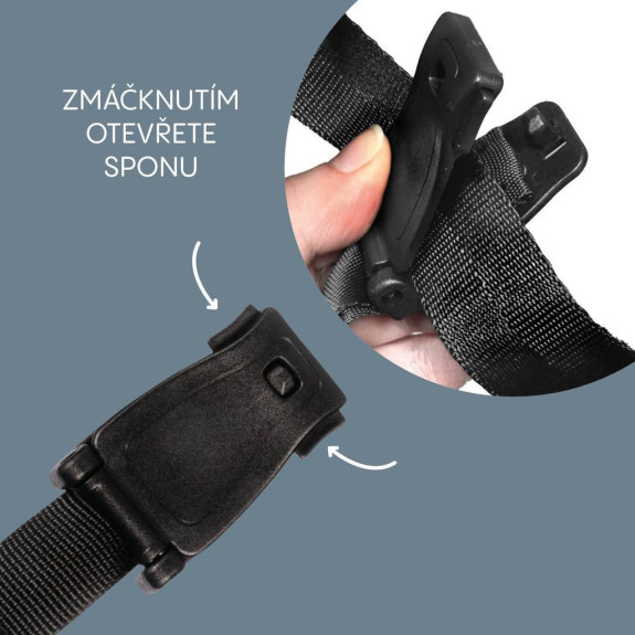 Zámek bezpečnostních pásů pro autosedačky Deluxe Black Zopa