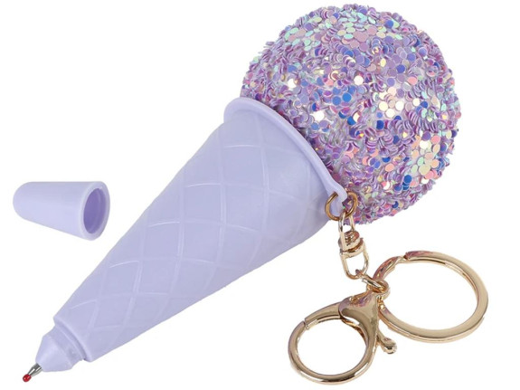 Přívěsek na klíče/propiska ve tvaru zmrzliny 14 cm Glamour