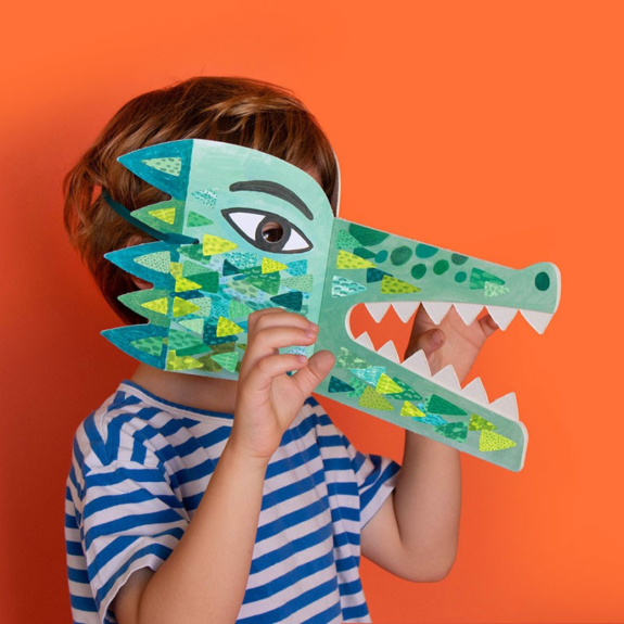 Maska se samolepkami Be wild! Crocodile Londji