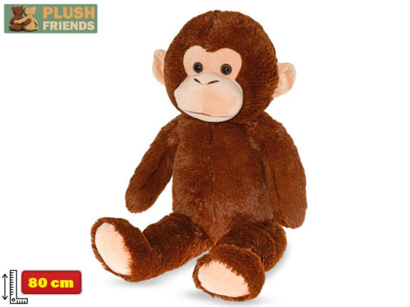 Opice plyšová 80 cm hnědá Plush Friends