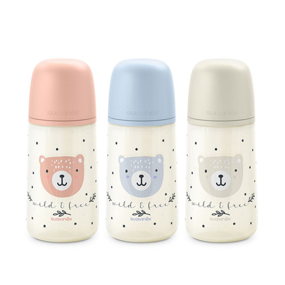 Kojenecká láhev 270 ml fyziologická M Wild & Free Suavinex